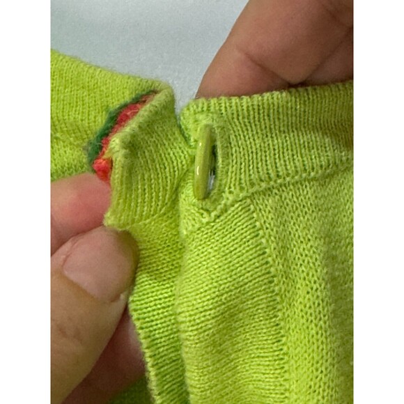 Jack B. Quick Summertime Theme Embroidered Beaded Cardigan Sweater XL - Picture 5 of 7